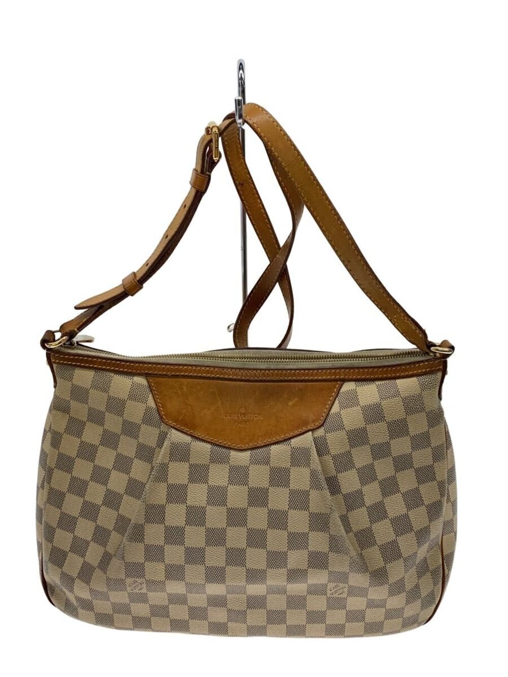 LOUIS VUITTON Siracusa Damier Azur White